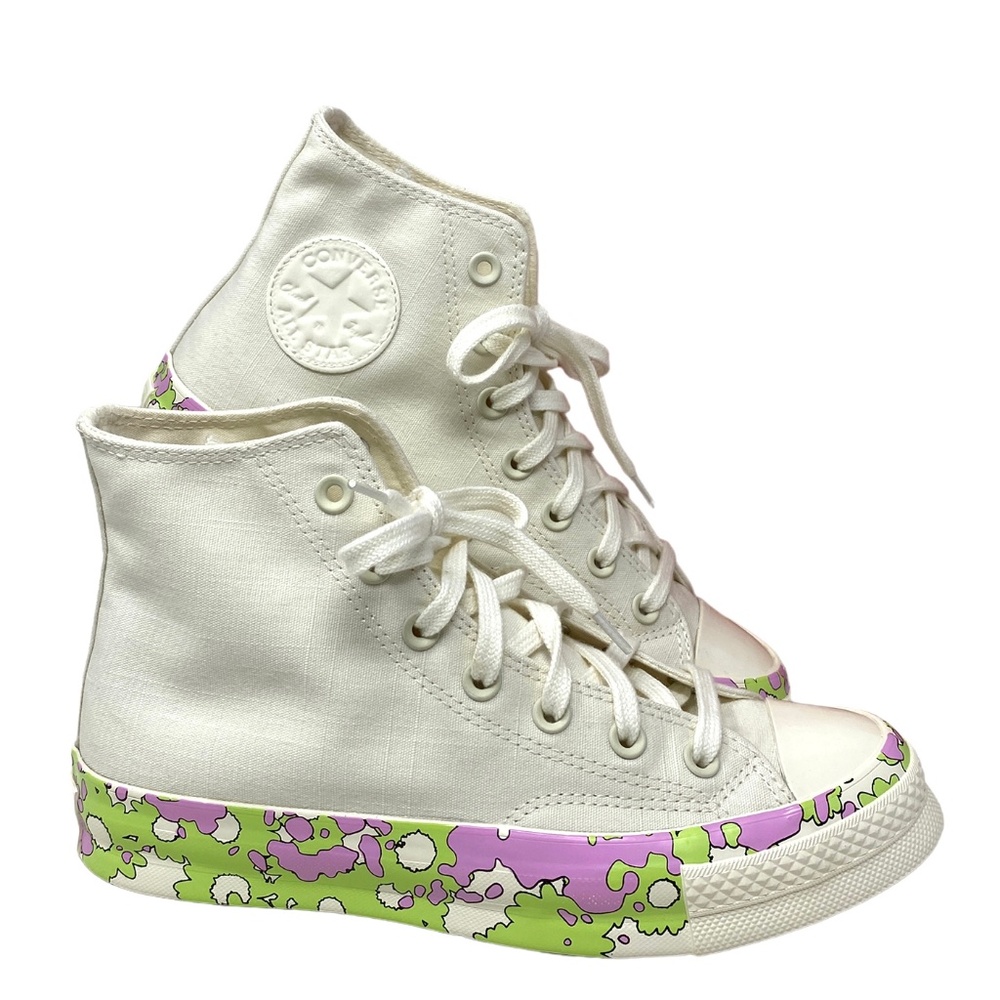💖MEGA SALE💖Converse CHUCK 70 All Star Crafted Florals Egret Women  A01187C